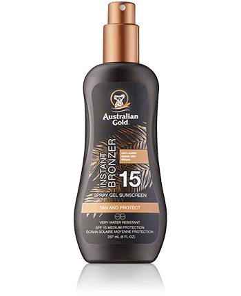 Australian Gold Instant Bronzer Spray Gel Sunscreen SPF 15 (237 ml)