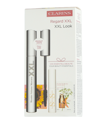 Clarins Mascara Wonder Volume XXL Set met 01 Extreme & SOS Serum Mascara