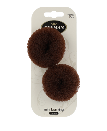 Denman Accessories Bun Ring Small Brown (2 Stück)