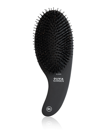 Olivia Garden Essential Care Curve Boar & Nylon Bristles Matt Black