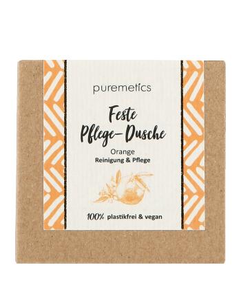 puremetics Natuurlijke Zepen Solid Care Douche Oranje (60 g)