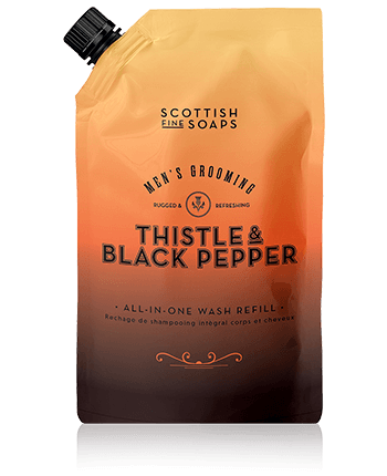 Scottish Fine Soaps Men's Grooming Thistle & Black Pepper All-in-One-Wash Refill (1200 ml)