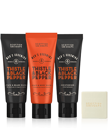 Scottish Fine Soaps Men's Grooming Thistle & Black Pepper Set met body wash