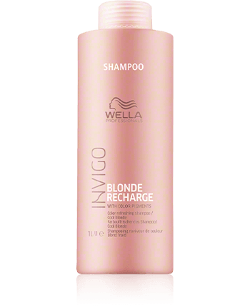 Wella Professionals Invigo Blonde Recharge Cool Blonde Color Refreshing Shampoo (1000 ml)