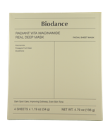 Biodance Masks Radiant Vita Niacinamide Real Deep Mask Verzorgingsmasker 4 x 34 g