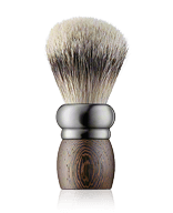 Erbe Solingen Scheerkwast Rhodium zilveren punt, wengé hout, groot Scheren borstel