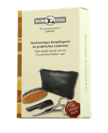 Golddachs Baardverzorging Set in leren etui met baardborstel, kam & schaar Kammen & borstels 3-teilig