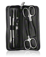 Pfeilring Manicure-Sets Manicure-etui, nappaleer, zwart Manicureset 5-teilig