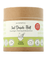 puremetics 3in1 Douchepluis Detox Matcha - Douchegel, bodylotion & scrub in één Body‑peeling 250 g
