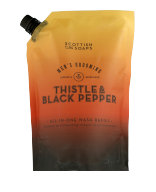 Scottish Fine Soaps Men's Grooming Thistle & Black Pepper All-in-One-Wash Refill Douchegel 1200 ml