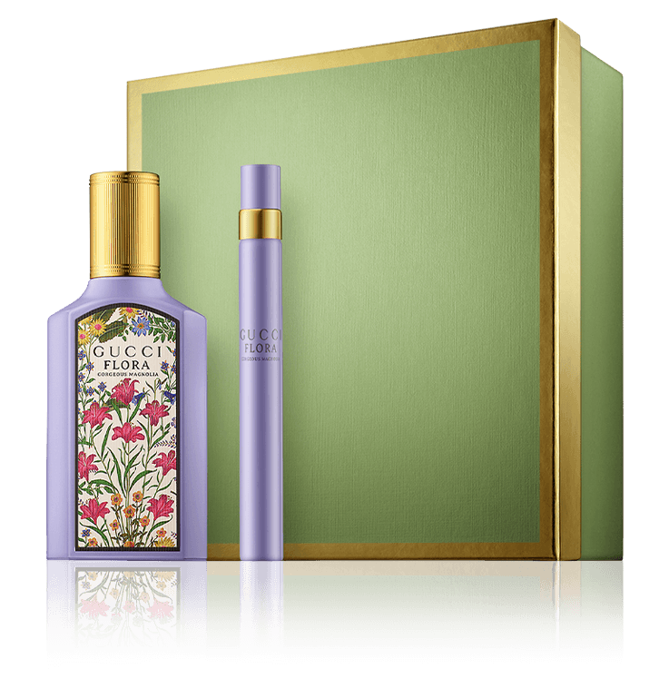 GUCCI FLORA Gorgeous Magnolia セット Flora by Gucci Gorgeous Magnolia Set met Mini EdP Spray » alleen
