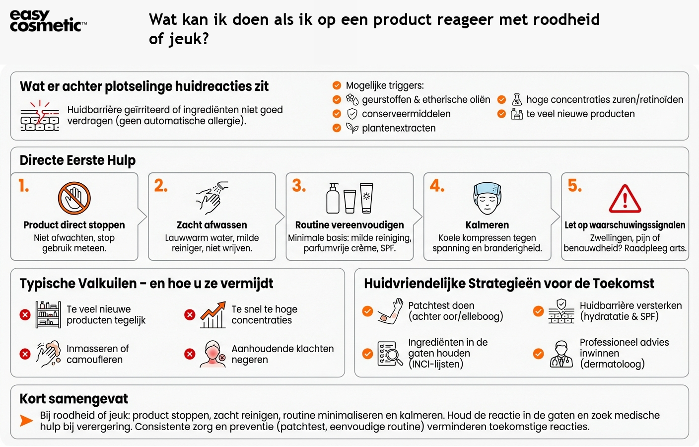 Wat kan ik doen als ik op een product reageer met roodheid of jeuk?