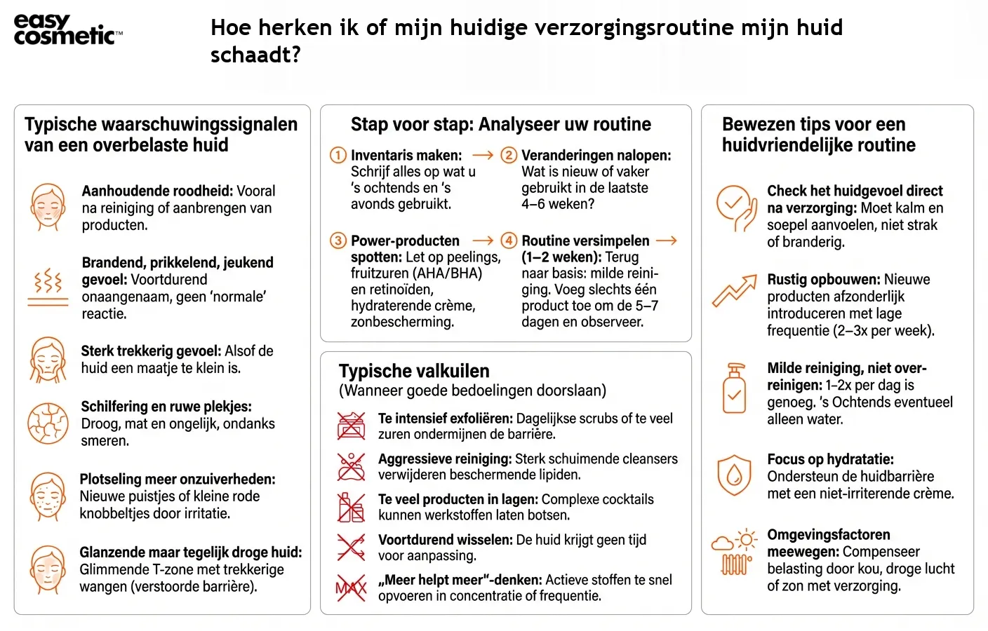 Hoe herken ik of mijn huidige verzorgingsroutine mijn huid schaadt?