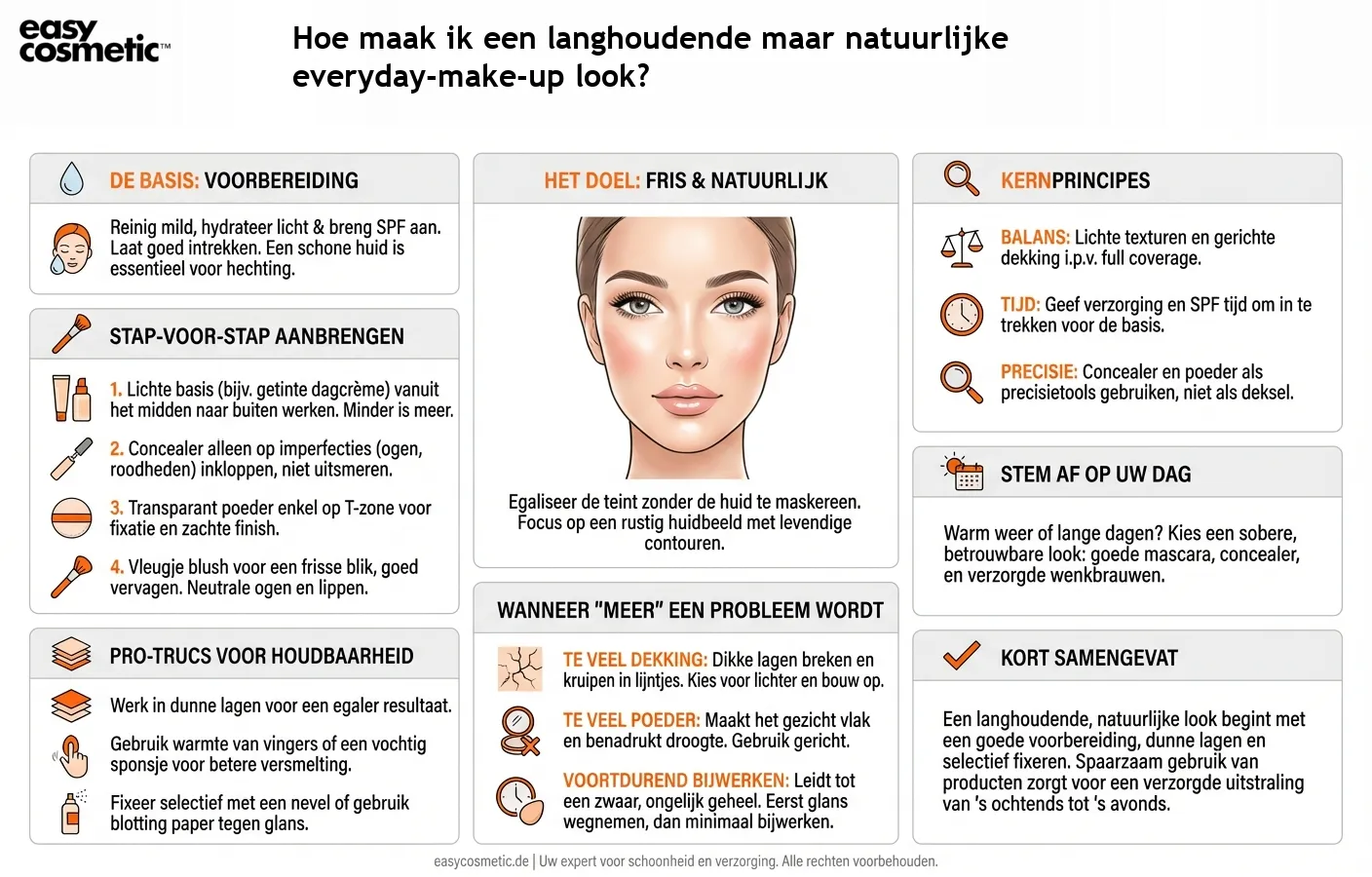 Hoe maak ik een langhoudende maar natuurlijke everyday-make-up look?