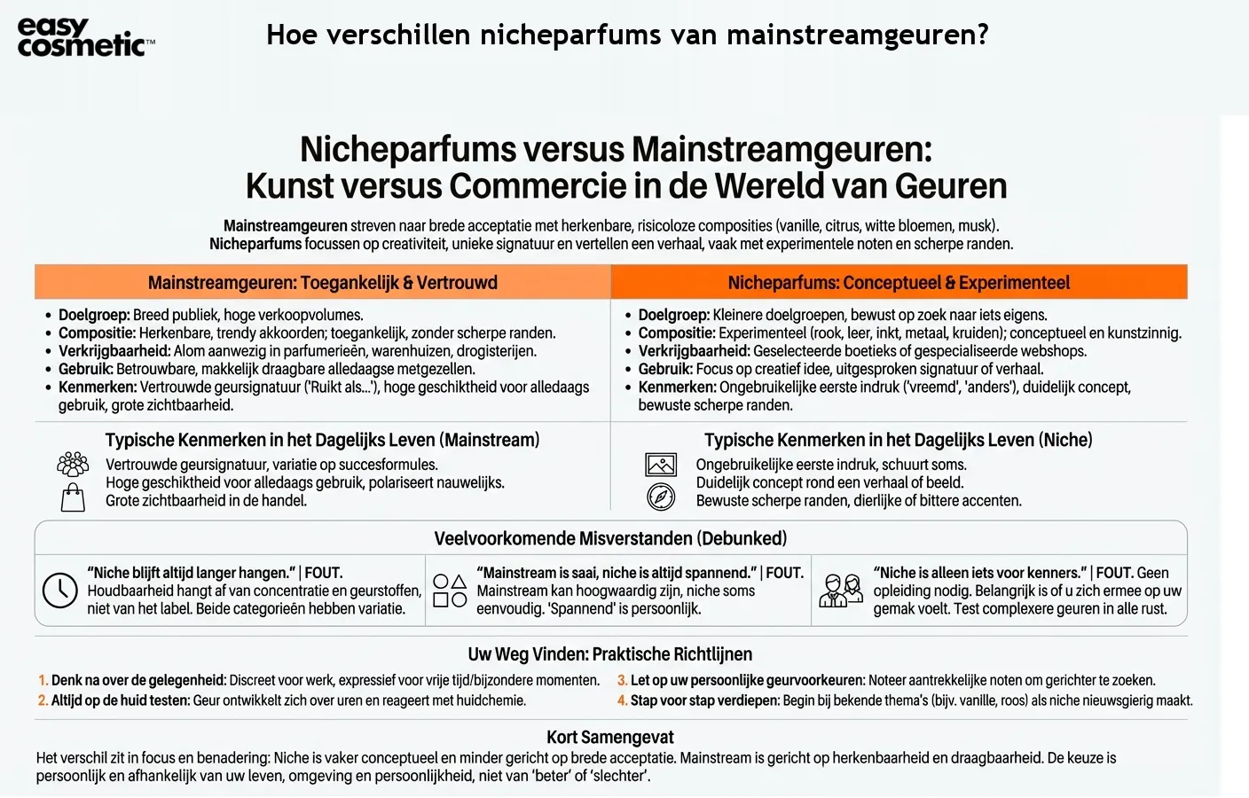 Hoe verschillen nicheparfums van mainstreamgeuren?