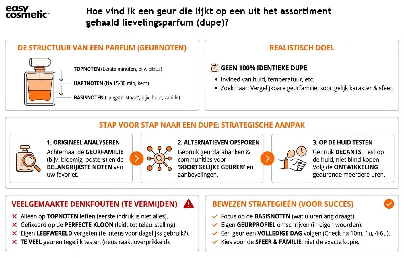 Hoe vind ik een geur die lijkt op een uit het assortiment gehaald lievelingsparfum (dupe)?