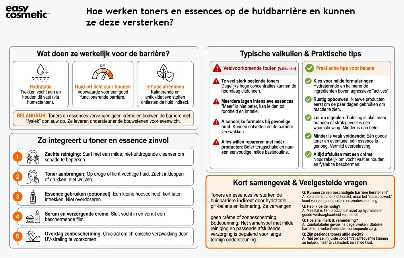 Hoe werken toners en essences op de huidbarrière en kunnen ze deze versterken?