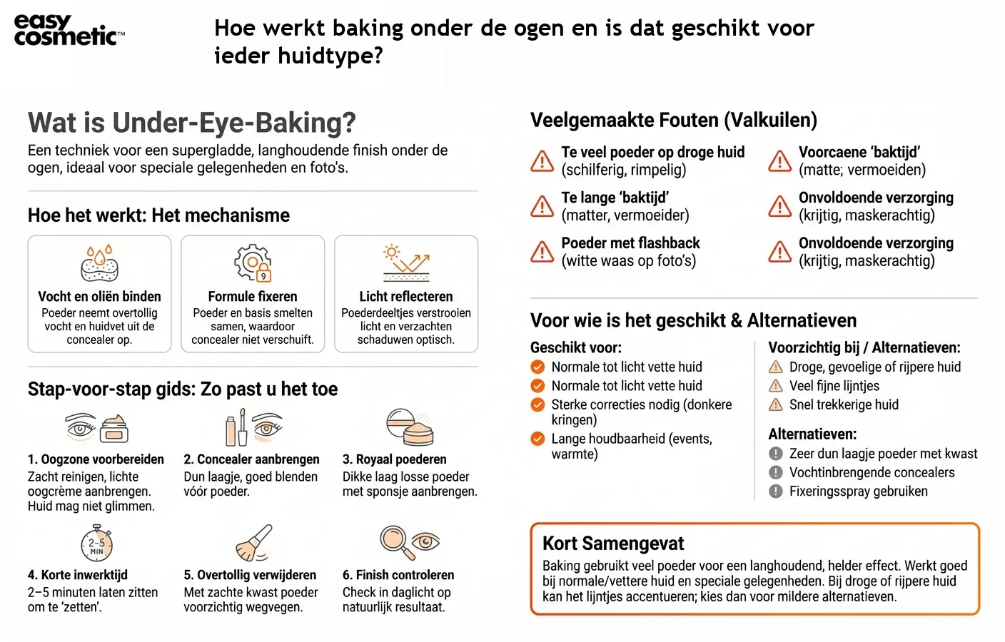 Hoe werkt baking onder de ogen en is dat geschikt voor ieder huidtype?