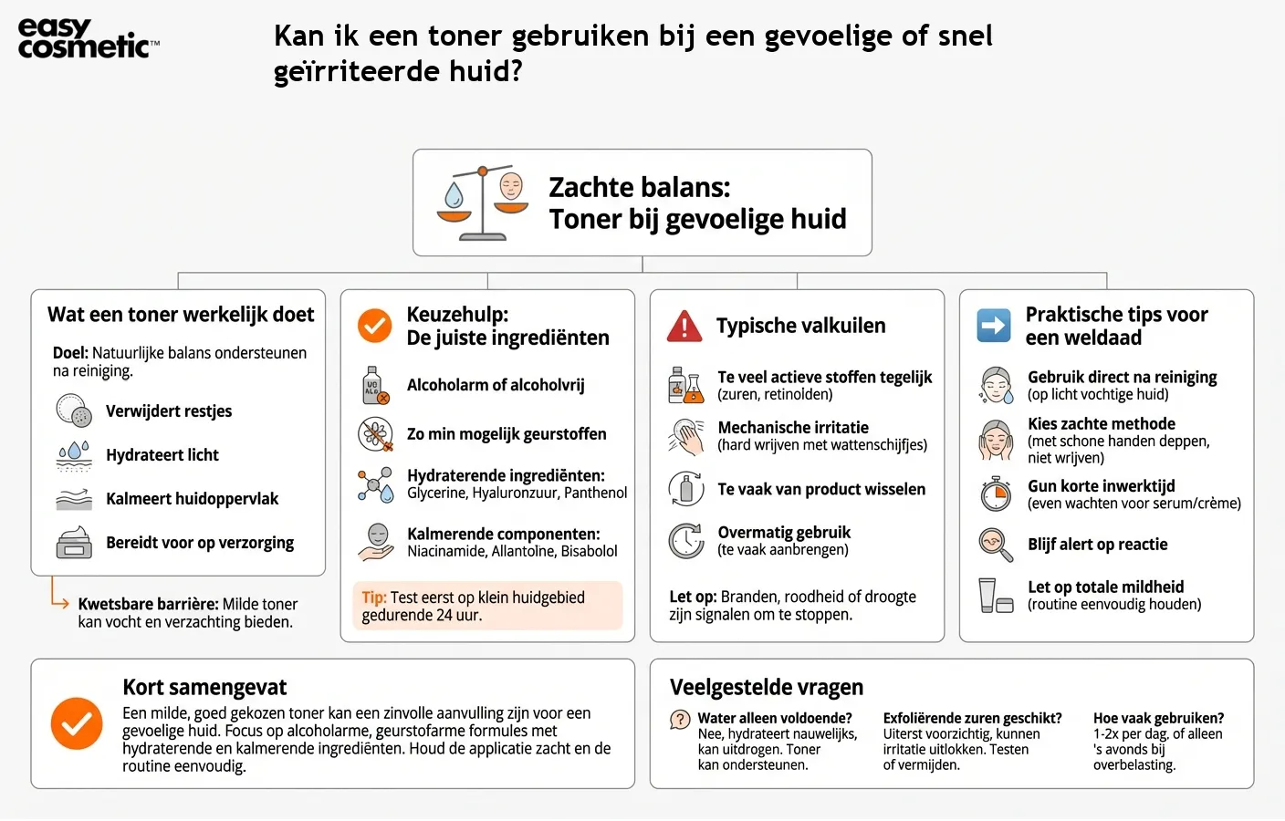 Kan ik een toner gebruiken bij een gevoelige of snel geïrriteerde huid?