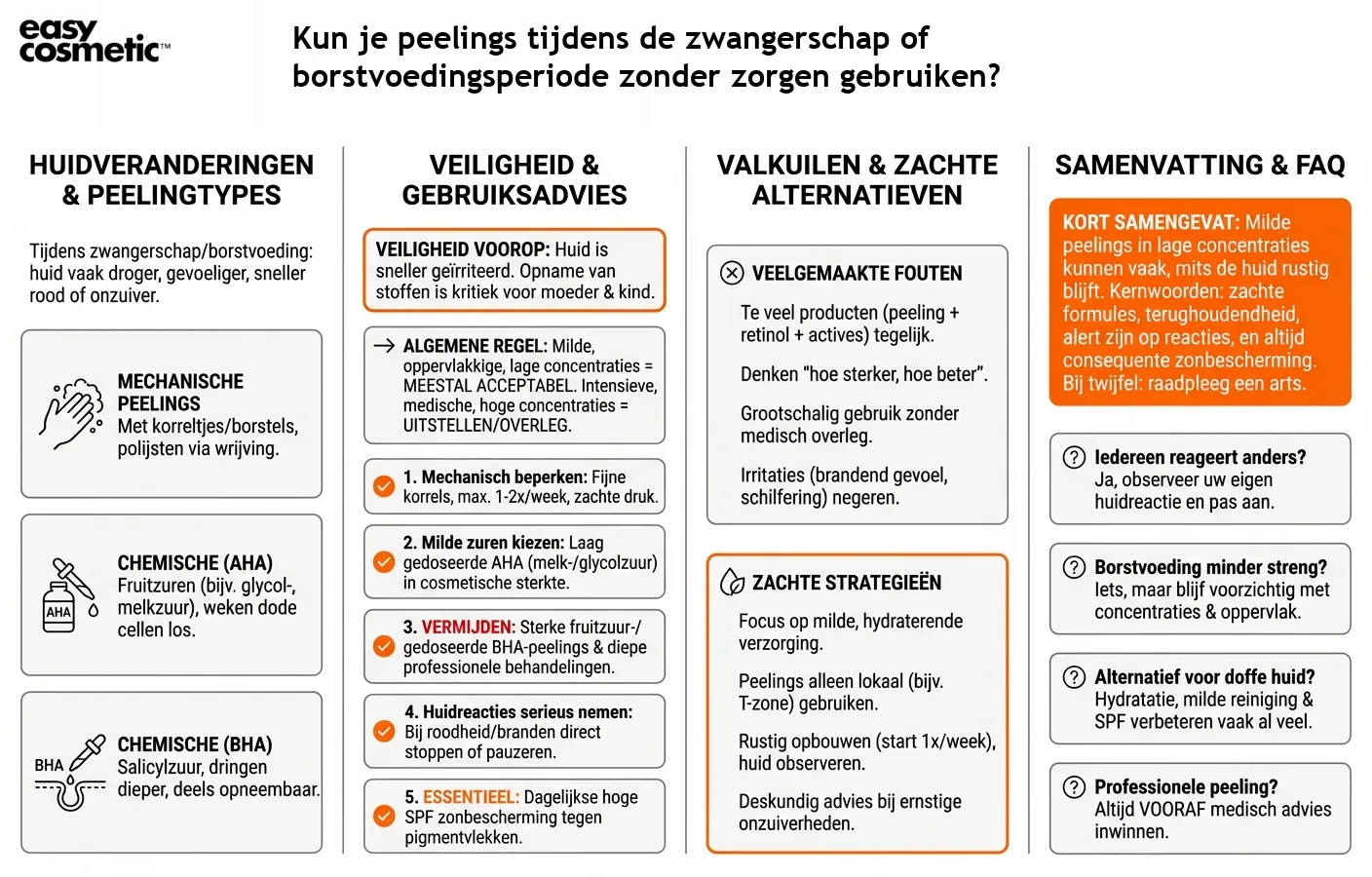 Kun je peelings tijdens de zwangerschap of borstvoedingsperiode zonder zorgen gebruiken?