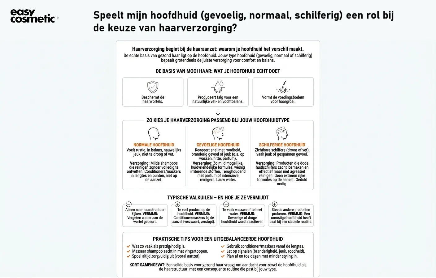 Speelt mijn hoofdhuid (gevoelig, normaal, schilferig) een rol bij de keuze van haarverzorging?