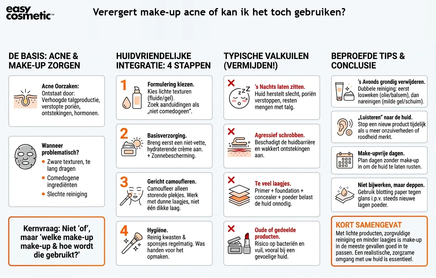 Verergert make-up acne of kan ik het toch gebruiken?