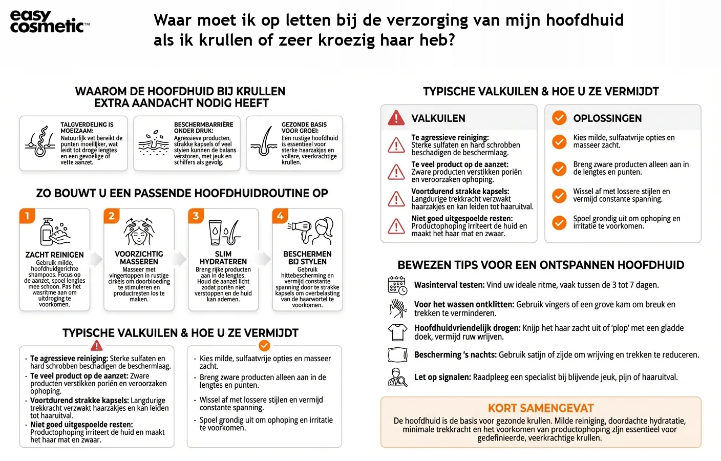 Waar moet ik op letten bij de verzorging van mijn hoofdhuid als ik krullen of zeer kroezig haar heb?