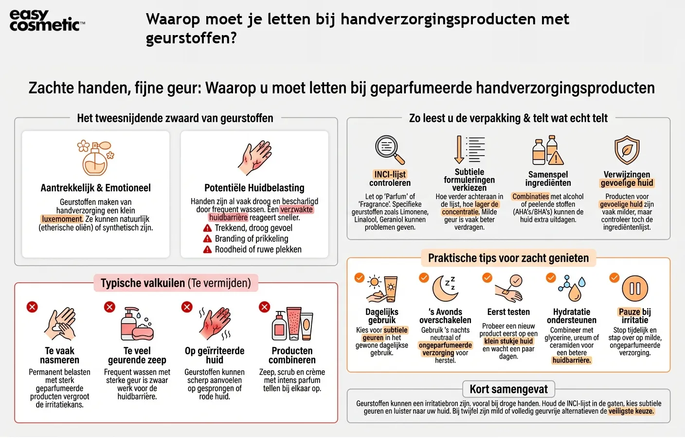 Waarop moet je letten bij handverzorgingsproducten met geurstoffen?
