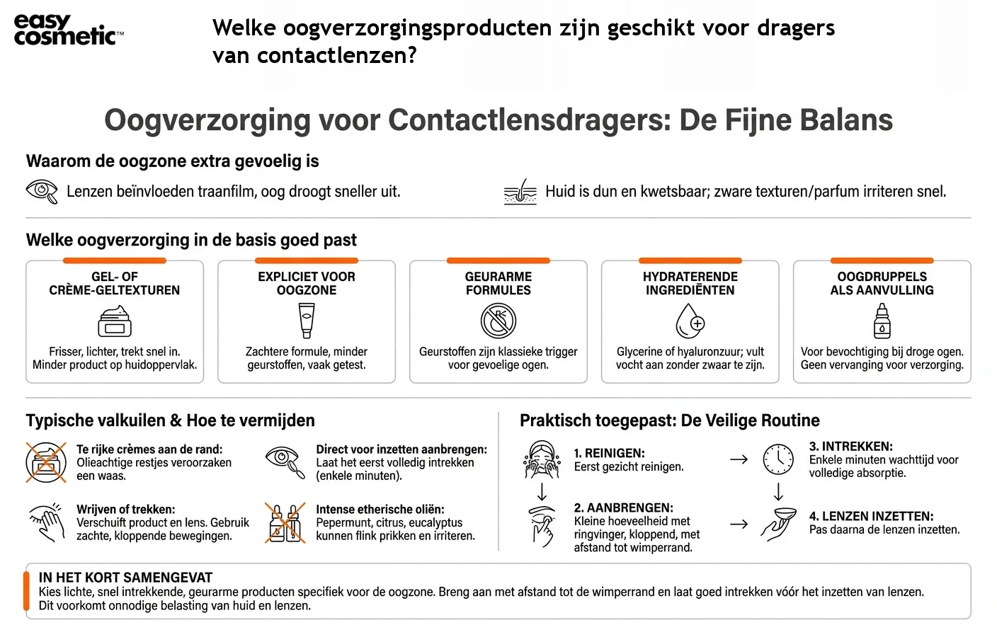 Welke oogverzorgingsproducten zijn geschikt voor dragers van contactlenzen?