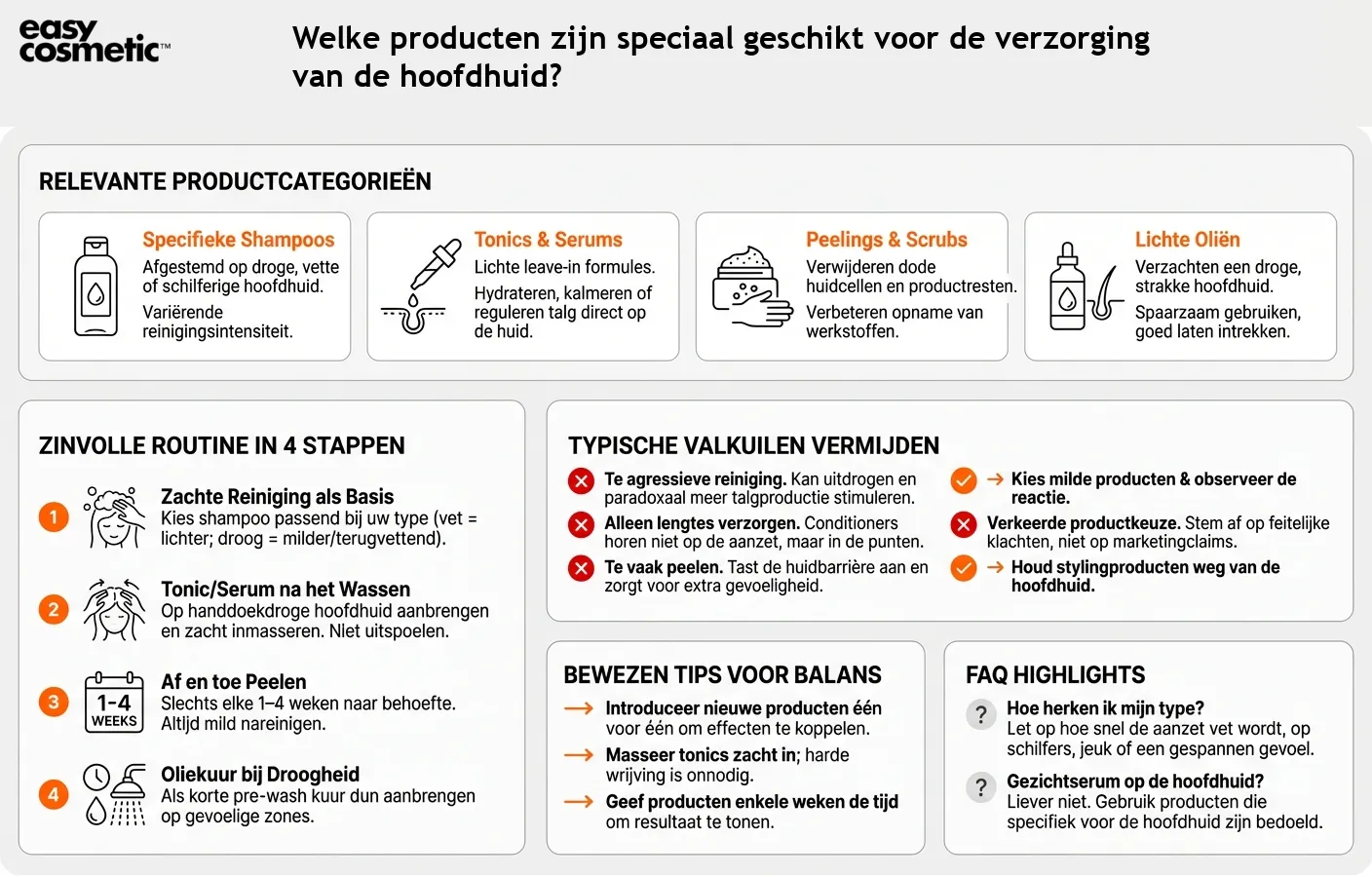 Welke producten zijn speciaal geschikt voor de verzorging van de hoofdhuid?