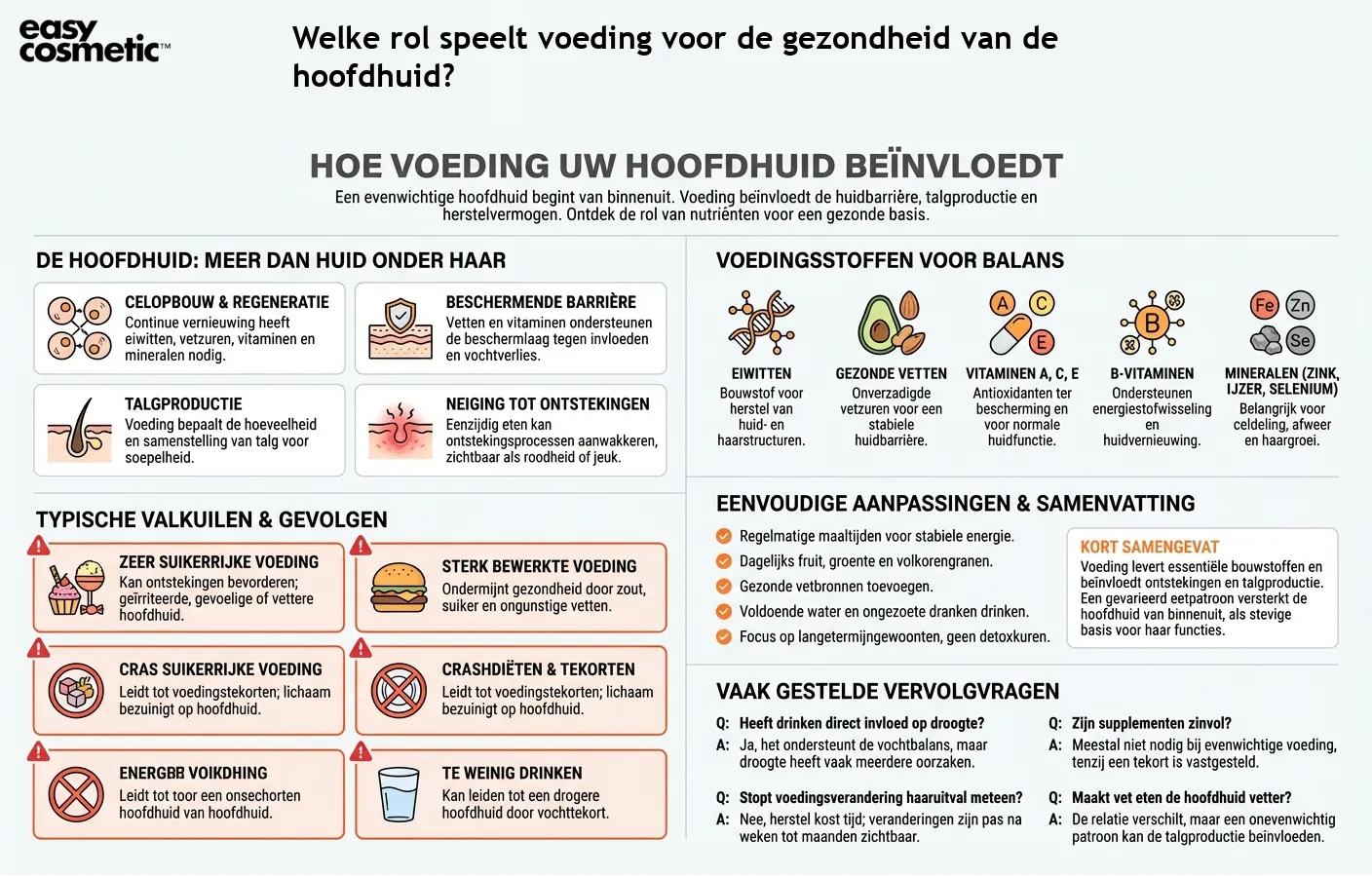 Welke rol speelt voeding voor de gezondheid van de hoofdhuid?