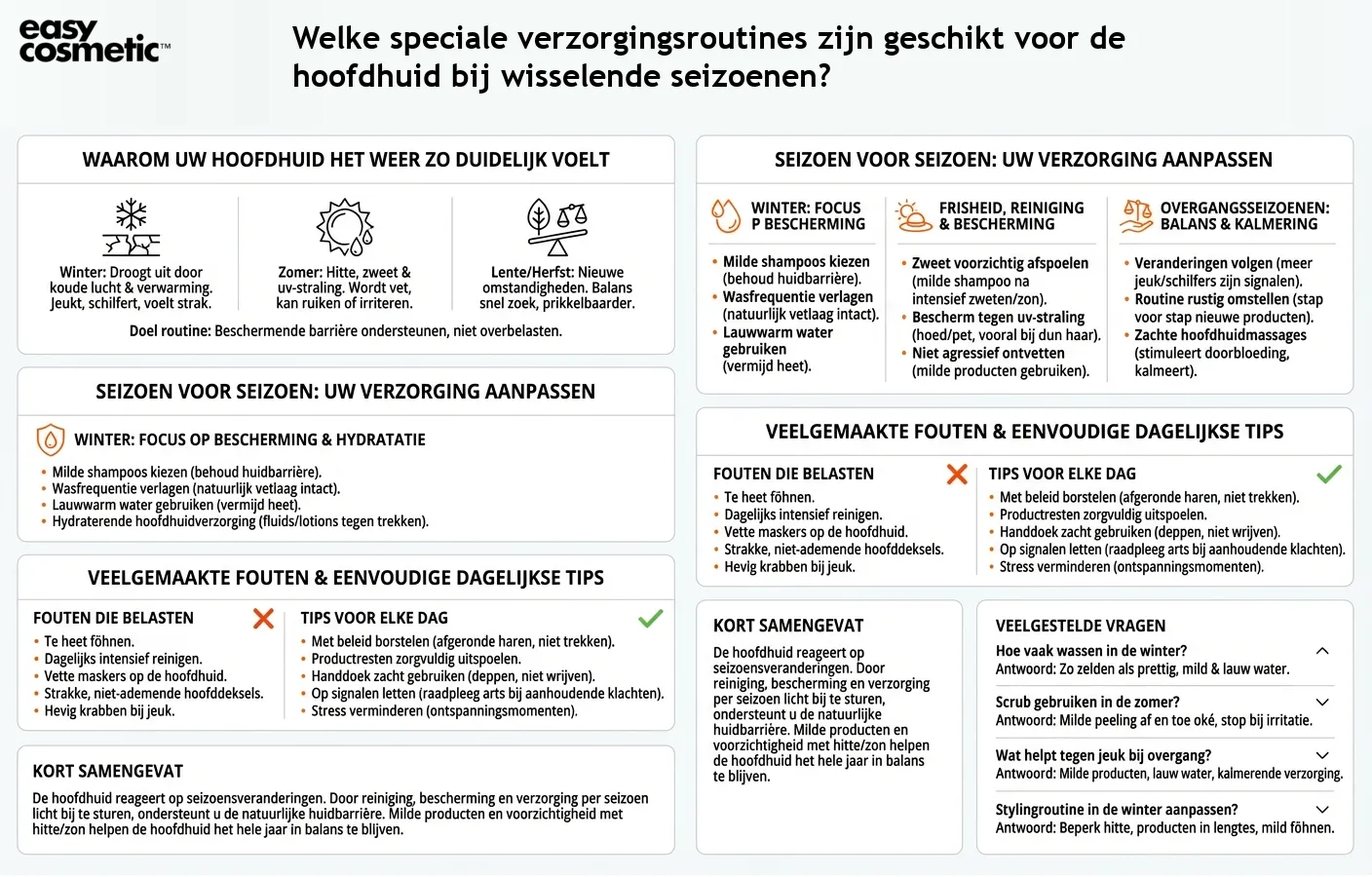 Welke speciale verzorgingsroutines zijn geschikt voor de hoofdhuid bij wisselende seizoenen?