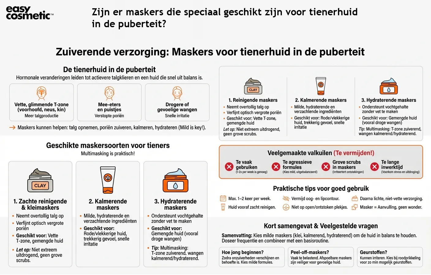 Zijn er maskers die speciaal geschikt zijn voor tienerhuid in de puberteit?