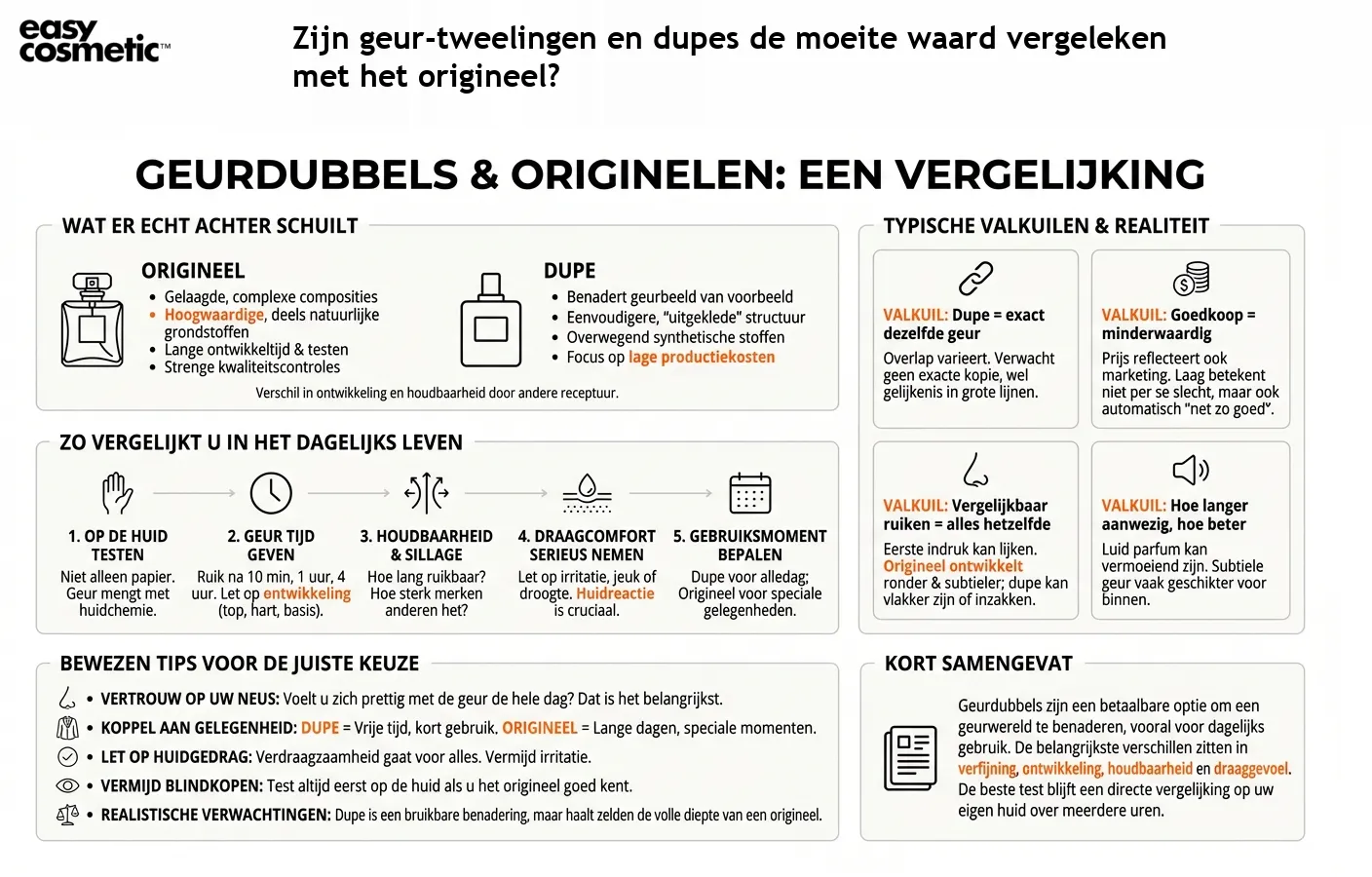 Zijn geur-tweelingen en dupes de moeite waard vergeleken met het origineel?