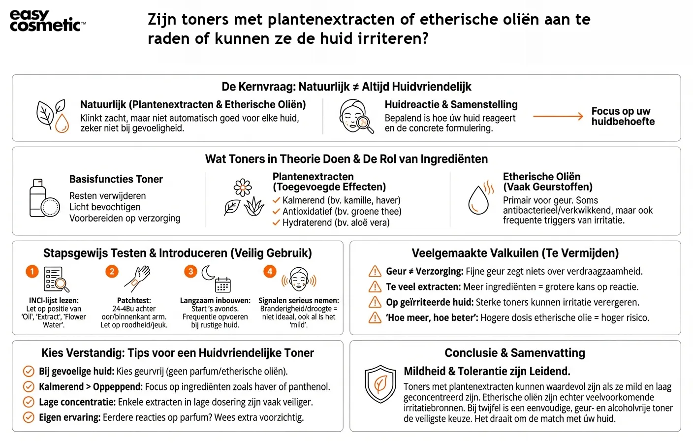 Zijn toners met plantenextracten of etherische oliën aan te raden of kunnen ze de huid irriteren?