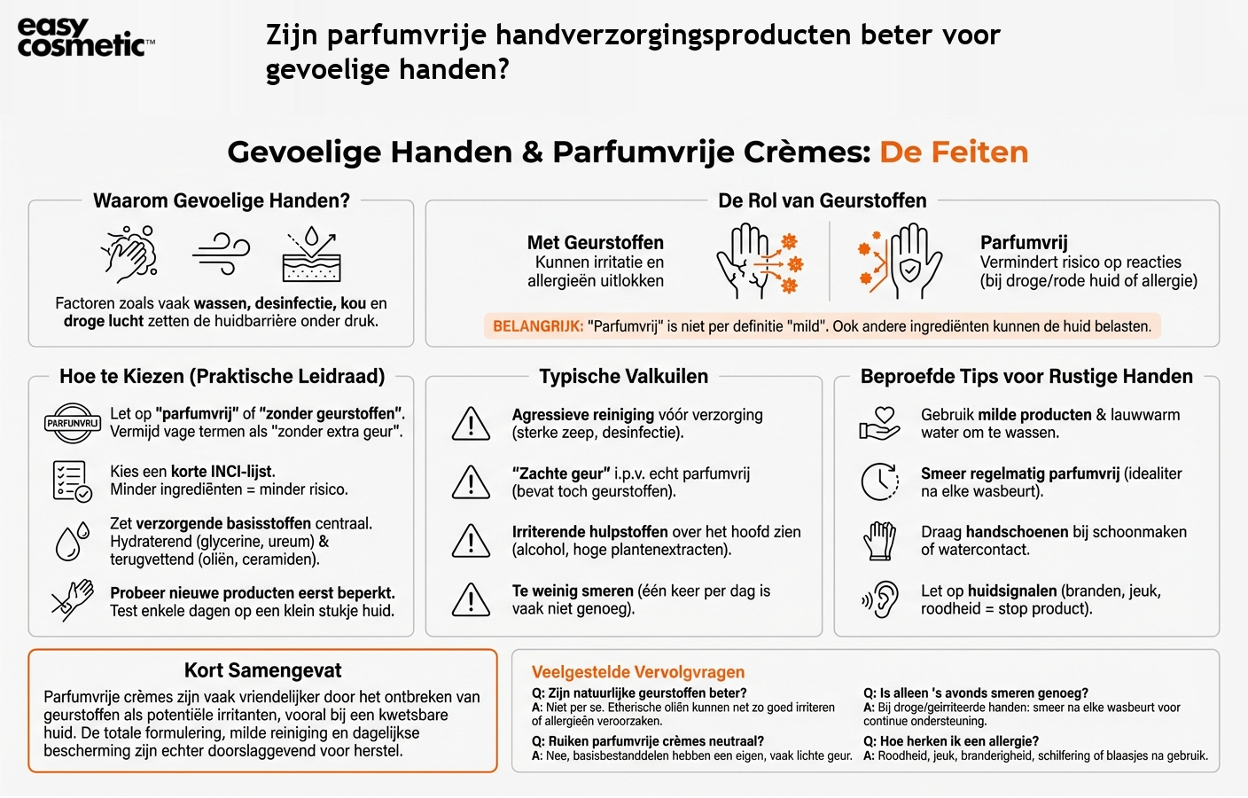 Zijn parfumvrije handverzorgingsproducten beter voor gevoelige handen?